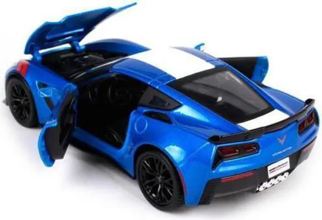 Alt view image 3 of 3 - 2017 Chevrolet Corvette Grand Sport Blue Metallic 1/24 Diecast Model Car by Maisto