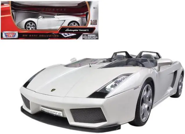 Main image of Lamborghini Concept S Pearl White 1/18 Diecast Car Model by Motormax