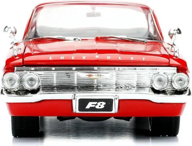 Alt view image 6 of 6 - Dom's Chevrolet Impala Red "Fast & Furious F8: The Fate of the Furious" (2017) Movie 1/24 Diecast Model Car by Jada