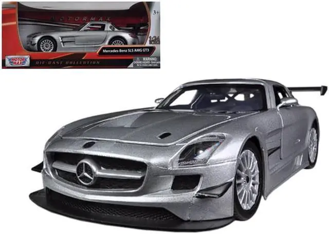 Main image of Mercedes SLS AMG GT3 Silver 1/24 Diecast Car Model by Motormax