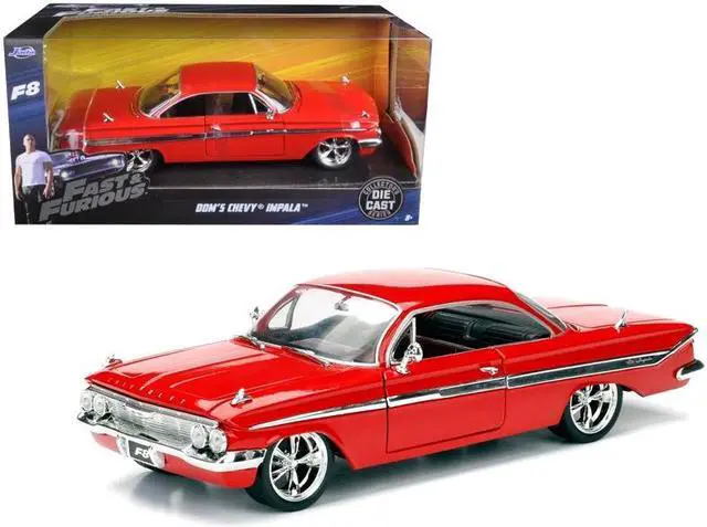 Alt view image 3 of 6 - Dom's Chevrolet Impala Red "Fast & Furious F8: The Fate of the Furious" (2017) Movie 1/24 Diecast Model Car by Jada