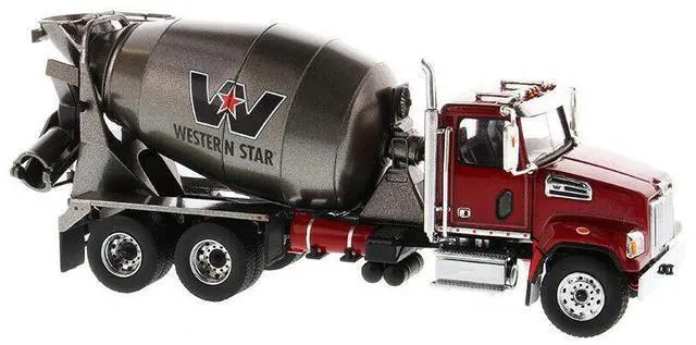 Alt view image 6 of 7 - Diecast Masters 71033 1 by 50 Diecast Scale Concrete Mixer for Western Star 4700 SF Model, Metallic Red & Silver