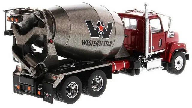Alt view image 7 of 7 - Diecast Masters 71033 1 by 50 Diecast Scale Concrete Mixer for Western Star 4700 SF Model, Metallic Red & Silver