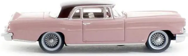 Alt view image 2 of 4 - 1956 Lincoln Continental Mark II Pink with Dubonnet Red Top 1/87 (HO) Scale Diecast Model Car by Oxford Diecast