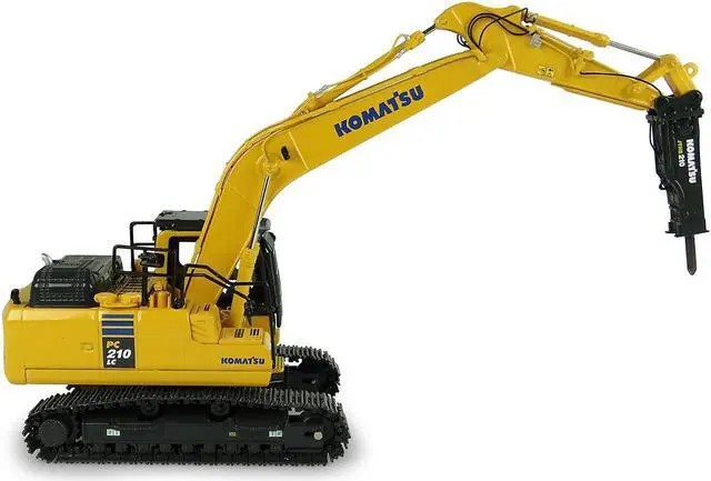 Alt view image 2 of 4 - Komatsu PC210LC-11 Tracked Excavator with Hammer Drill 1/50 Diecast Model by Universal Hobbies