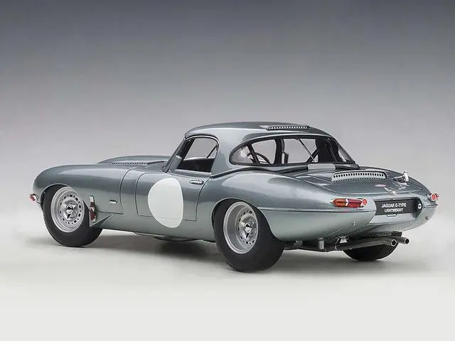 Alt view image 4 of 6 - Jaguar Lightweight E Type Roadster RHD (Right Hand Drive) Dark Silver 1/18 Model Car by Autoart