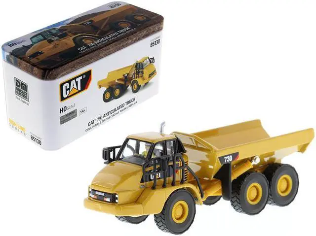 Alt view image 4 of 7 - CAT Caterpillar 730 Articulated Dump Truck with Operator "High Line" Series 1/87 (HO) Scale Diecast Model by Diecast Masters