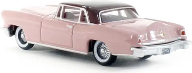 Alt view image 3 of 4 - 1956 Lincoln Continental Mark II Pink with Dubonnet Red Top 1/87 (HO) Scale Diecast Model Car by Oxford Diecast