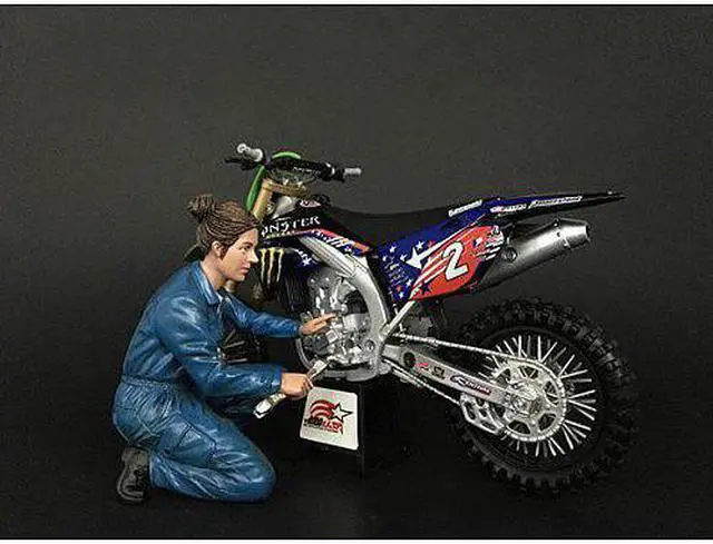 Alt view image 5 of 7 - Mechanic Chole Figurine for 1/12 Scale Motorcycle Models by American Diorama