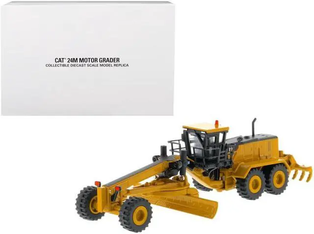 Alt view image 5 of 8 - Diecast Masters 85539 CAT Caterpillar 24M Motor Grader Elite Series 1 by 125 Diecast Model