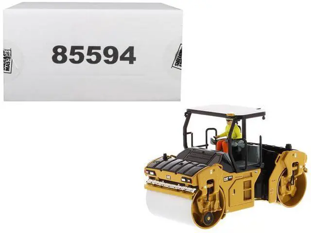 Main image of CAT Caterpillar CB-13 Tandem Vibratory Roller w/ROPS & Operator "High Line Series" 1/50 Diecast Model by Diecast Masters