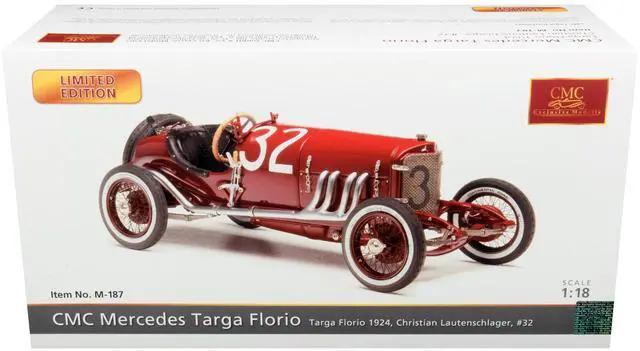 Alt view image 4 of 4 - Mercedes Benz Targa Florio #32 Christian Lautenschlager Targa Florio (1924) Ltd Ed to 600 pcs 1/18 Diecast Model by CMC