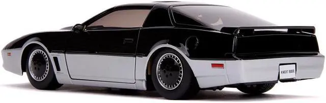 Alt view image 6 of 6 - K.A.R.R. Black and Silver with Light "Knight Rider" (1982) TV Series "Hollywood Rides" Series 1/24 Diecast Model Car by Jada