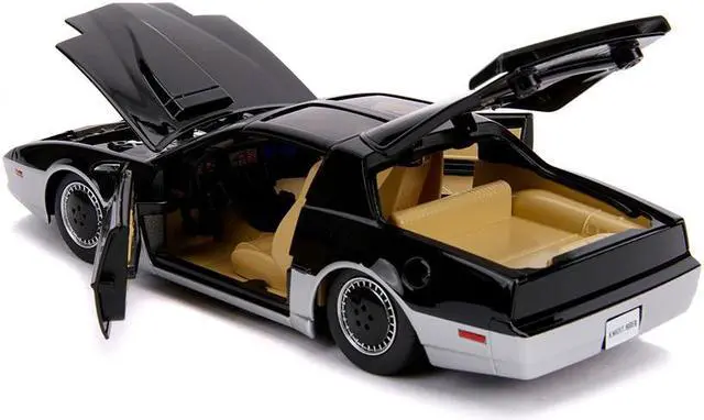 Alt view image 5 of 6 - K.A.R.R. Black and Silver with Light "Knight Rider" (1982) TV Series "Hollywood Rides" Series 1/24 Diecast Model Car by Jada