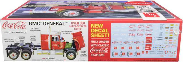 Alt view image 2 of 8 - Skill 3 Model Kit GMC General Truck Tractor "Coca-Cola" 1/25 Scale Model by AMT