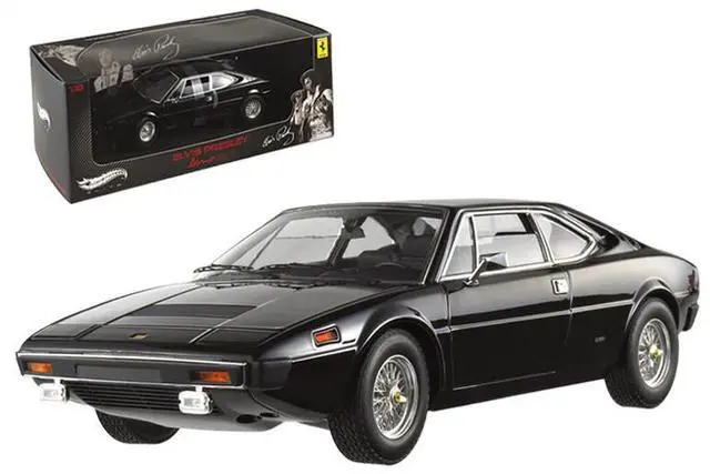 Main image of Ferrari Dino 308 GT4 Black (Elvis Presley Owned) "Elite Edition" Series 1/18 Diecast Model Car by Hot Wheels