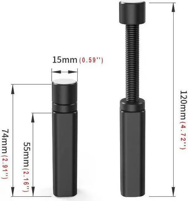 Alt view image 2 of 7 - Graphics Card GPU Brace Support Adjustable Aluminum Alloy Video Card Sag with Magnet Holder Bracket Jack Desktop PC Case - 2.9-4.7"- L - Black