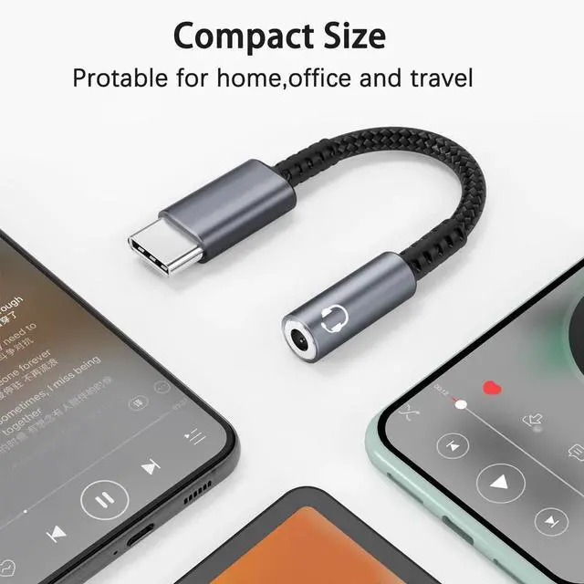 Alt view image 4 of 6 - USB C to 3.5mm Audio Adapter USB Type C to 3.5mm Headphone Adapter for Galaxy S21 Ultra USB C to Aux Dongle Cable Cord DAC Stereo Earphone Adapters for Samsung S20 FE Note20 iPad Pro OnePlus 9 Pro 8T