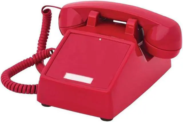 Alt view image 14 of 14 - Cortelco ITT-2500NDL-RD Desk No Dial - Red