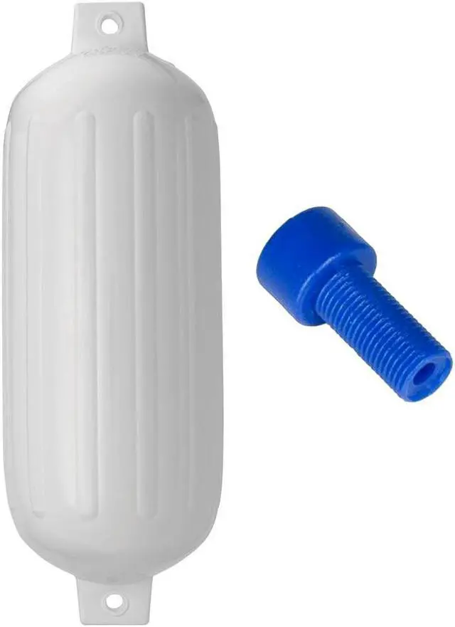 Alt view image 4 of 4 - Polyform G - 6 Twin Eye Fender 10.5 x 30 - White with Air Adaptor - G-6-WHITE