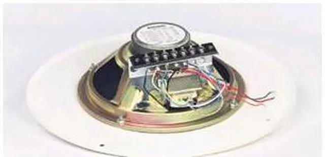 Alt view image 11 of 11 - Bogen Ceiling Speaker, 4 - 1/8 Watt, 25/70V AC, 8" Diameter, Off White