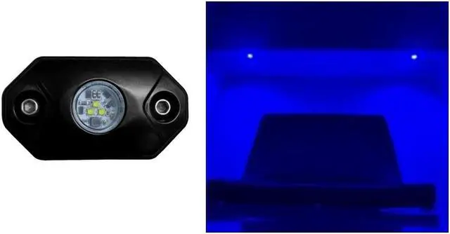 Alt view image 2 of 3 - Black Oak Rock Accent Light - Blue - Black Housing