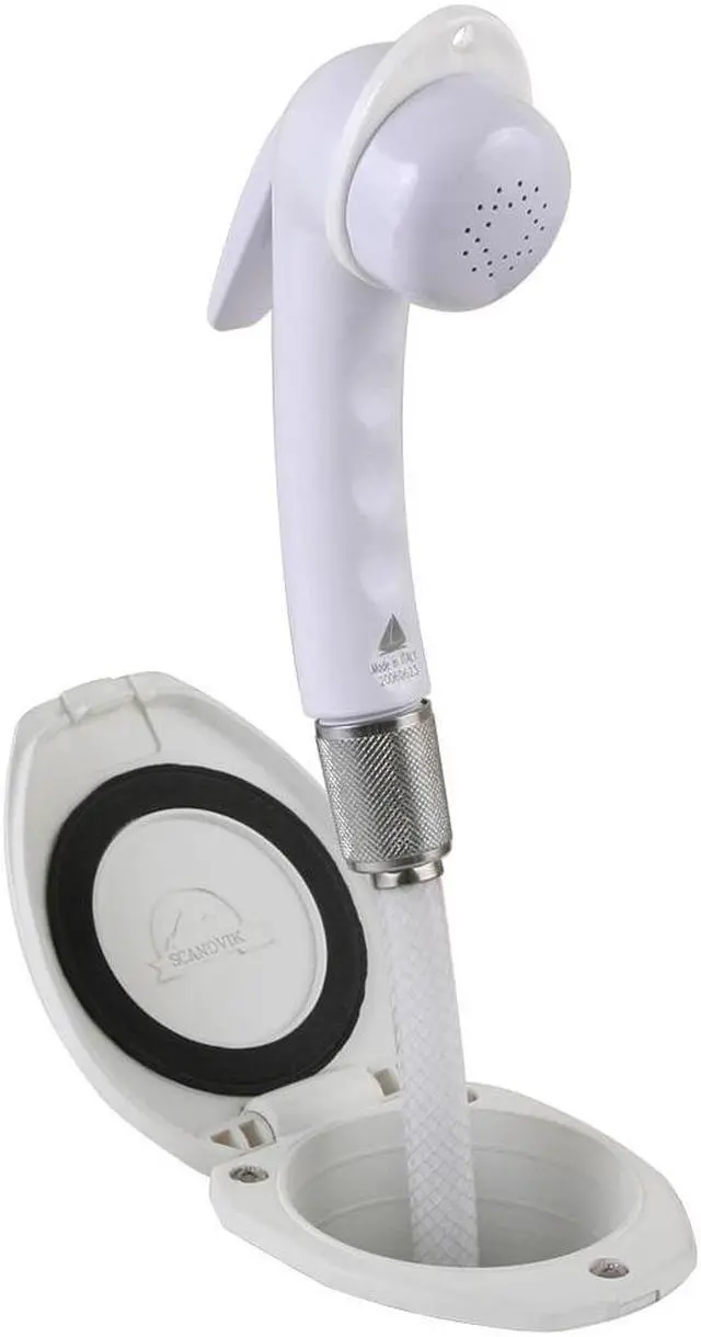 Main image of Scandvik Recessed Shower w/6' White Hose - Euro Trigger Sprayer