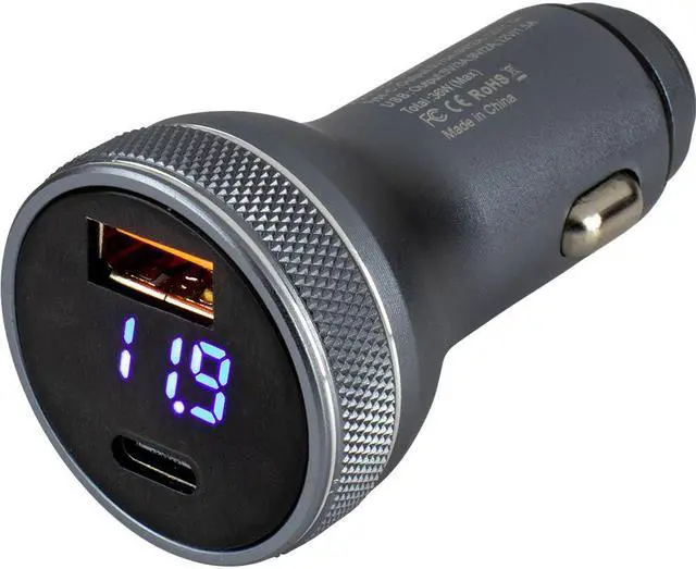 Main image of Sea-Dog Round USB & USB-C Power Plug w/Voltmeter