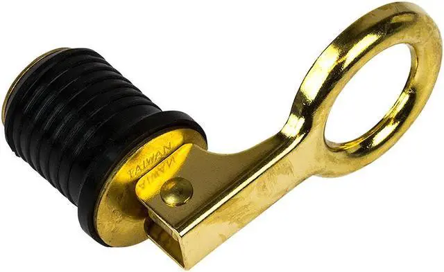 Alt view image 2 of 3 - Sea-Dog 520070-1 Snap-Handle Drain Plug - Brass, No Safety Chain, Packaged