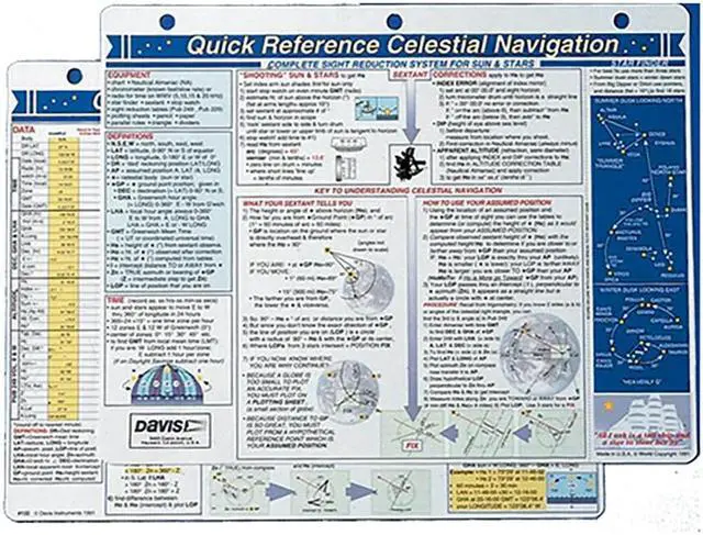 Alt view image 4 of 4 - davis instruments celestial navigation quick reference card