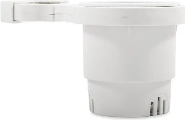 Alt view image 5 of 5 - CAMCO RAIL MOUNTED CUP HOLDER SMALL CLAMP WHITE
