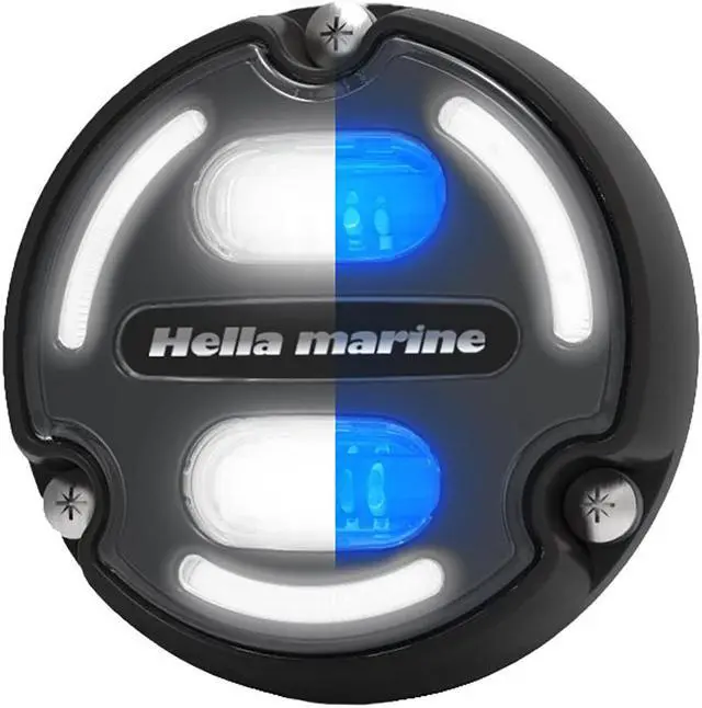Main image of Hella Marine Apelo A2 Blue White Underwater Light - 3000 Lumens - Black Housing - Charcoal Lens w/Edge Light