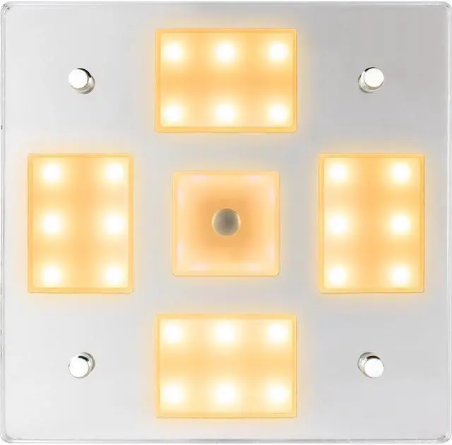 Main image of Sea-Dog Square LED Mirror Light w/On/Off Dimmer - White & Blue