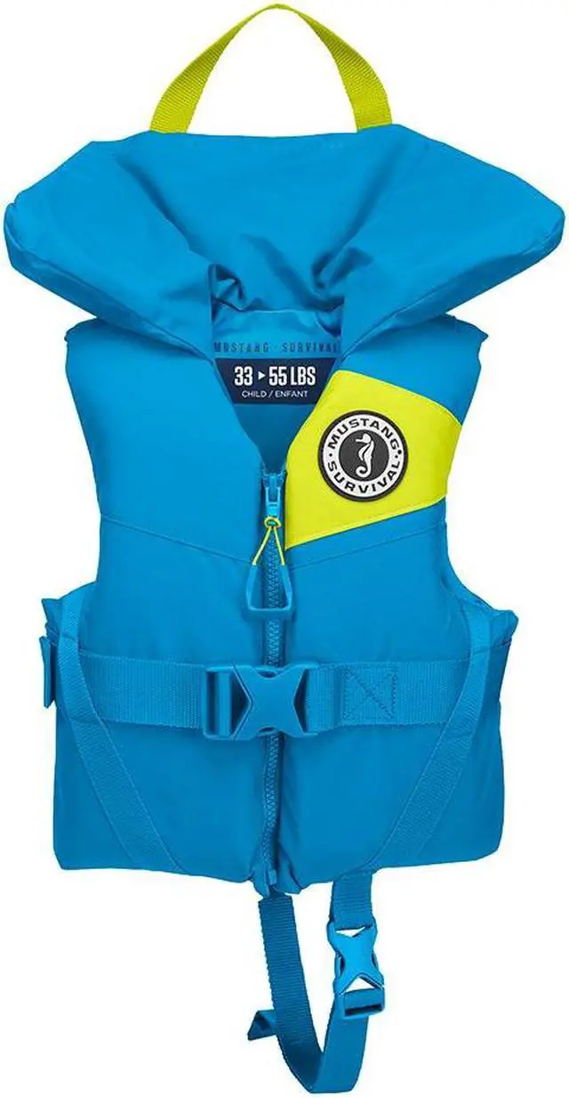 Main image of Mustang Lil' Legends Child Foam Vest - Azure Blue