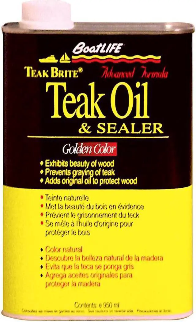 Alt view image 10 of 10 - BOATLIFE 1188 TEAKBRITE OIL GOLDEN 32 FL. OZ.