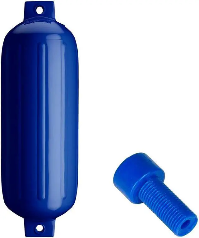 Alt view image 2 of 3 - Polyform G-5 Twin Eye Fender - Cobalt Blue Twin Eye Fender - Cobalt Blue with Air Adapter