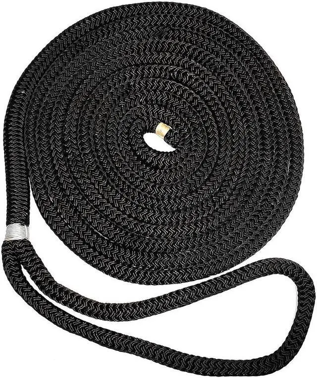 Alt view image 4 of 5 - New England Ropes Double Braid Dock Line - Black - 35 Feet Double Braid Dock Line - Black - 35 Feet
