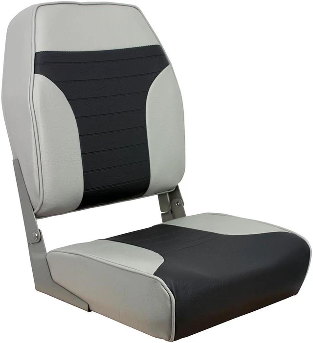 Alt view image 5 of 5 - Springfield Marine 1040663 High Back Folding Chair - Gray/Charcoal
