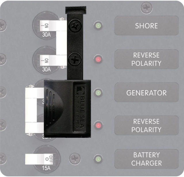 Alt view image 9 of 9 - Blue Sea AC A-Series Circuit Breaker Lockout Slide - 4125