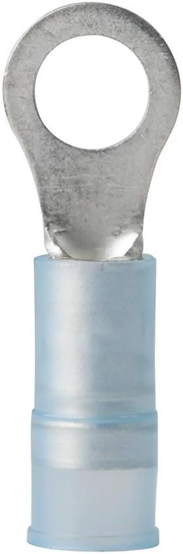 Alt view image 6 of 6 - ancor 210213 marine grade electrical nylon insulated double crip funnel entry ring terminals with insulation grip 16 to 14gauge, size 10 screw, 25pack