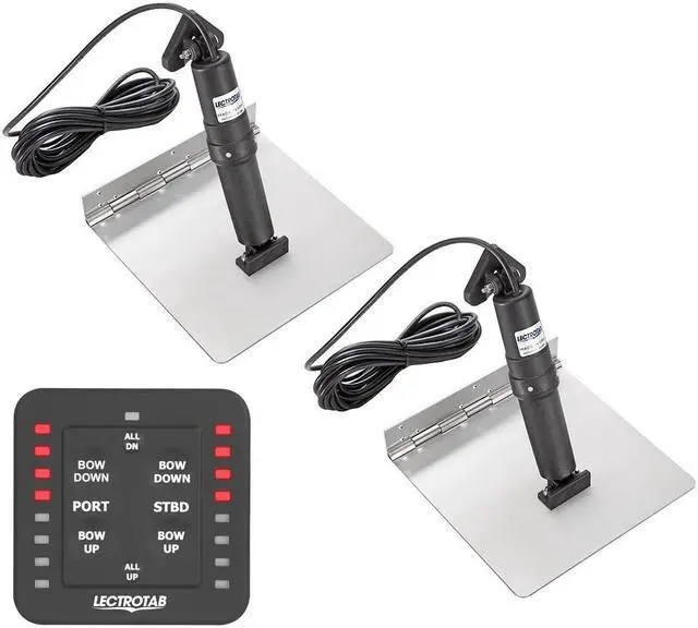 Main image of Lectrotab XKA Stainless Steel Trim Tab Kit w/One-Touch Control - 9 x 9