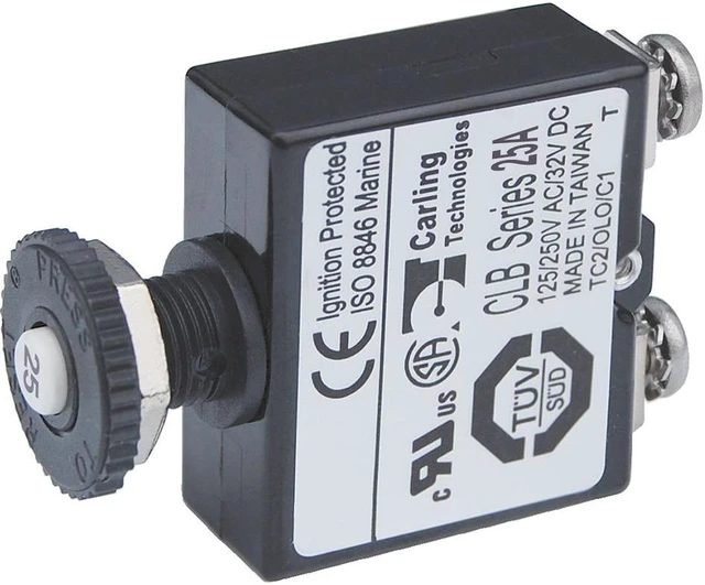 Alt view image 7 of 8 - Blue Sea 2135 Circuit Breaker 25A Push Button