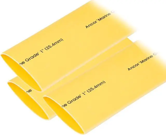 Alt view image 3 of 3 - ANCOR HEAT SHRINK TUBING 1"X12" YELLOW 3PCS