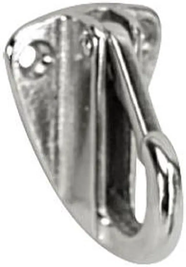 Alt view image 2 of 2 - Whitecap Fender Hook - CP/Brass - 1-9/16" x 1-3/16"
