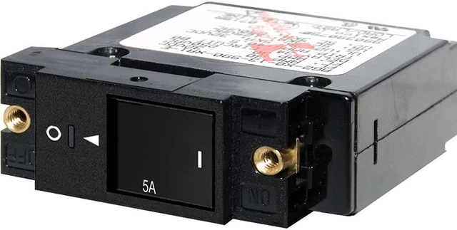 Alt view image 3 of 3 - Blue Sea 7425 Single Pole Small Case 2" Slot Reset Rocker Circuit Breaker - 5 Amp