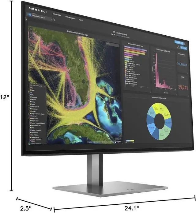 Alt view image 6 of 7 - HP Z27k G3 4K UHD 27" LCD Monitor - 16:9 - Black - Grade A