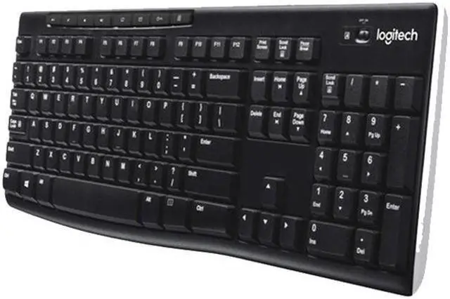 Alt view image 2 of 3 - Logitech 920-003051 K270 Wireless Keyboard - 2.40 GHz - USB 2.0 - Black
