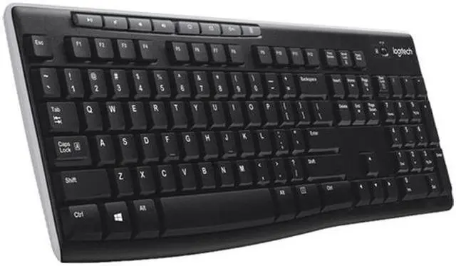 Alt view image 3 of 3 - Logitech 920-003051 K270 Wireless Keyboard - 2.40 GHz - USB 2.0 - Black