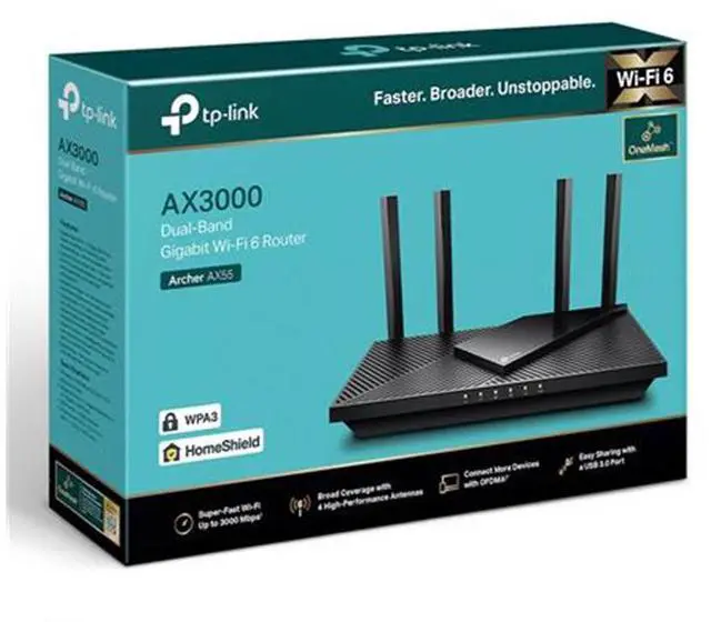 Alt view image 3 of 3 - TP Link AX3000 Gigabit Wi-Fi 6 Router