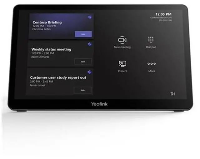Alt view image 2 of 3 - Yealink Video Conferencing 1303092 Touch Console for MVC Series